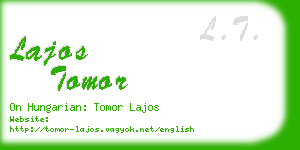 lajos tomor business card